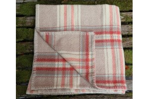 Birdseye weave Baby blanket . Chocolate & Strawberry BB05